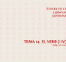 Tema 14 -El verb (IV)